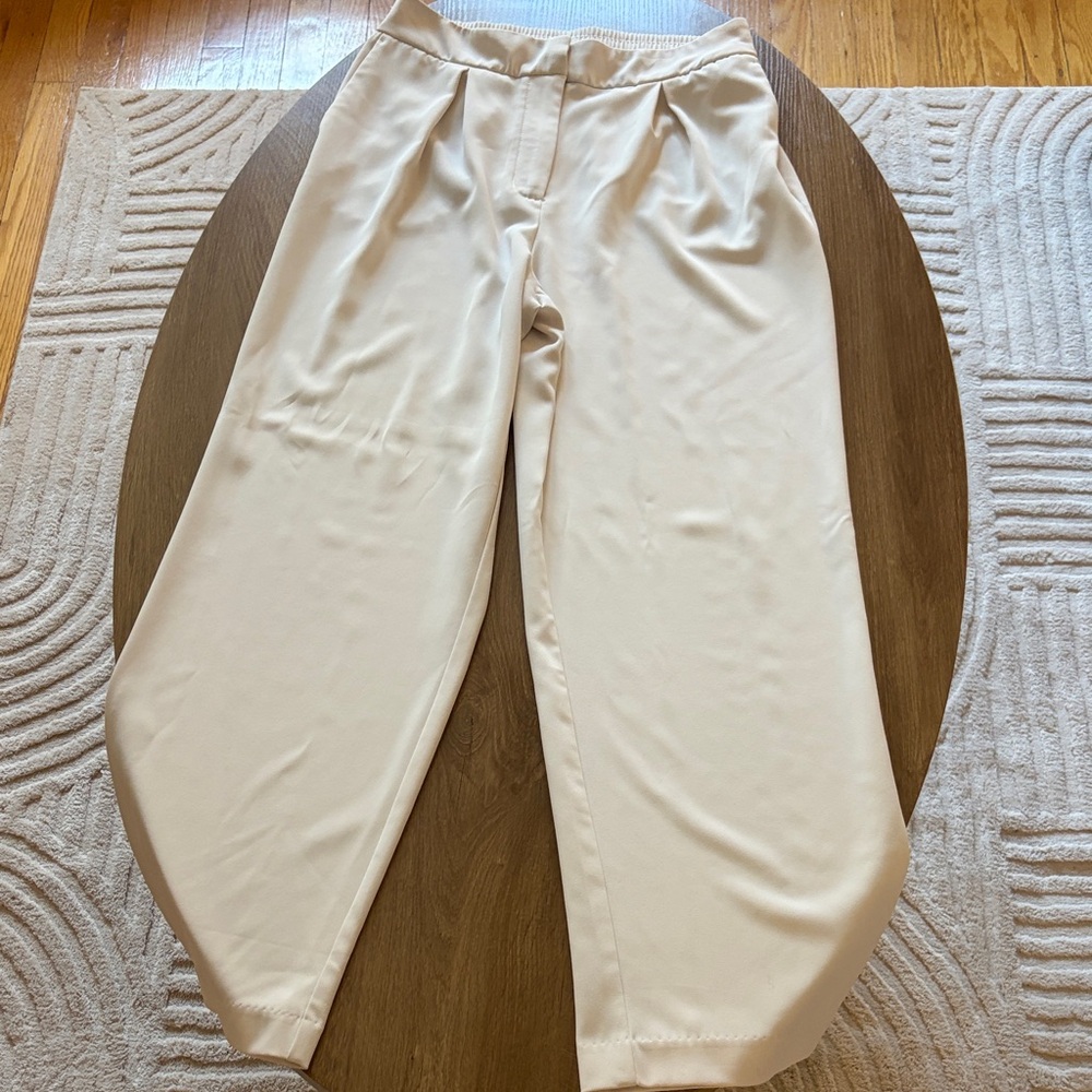 Rachel Zoe Cream Wide-Leg Pants